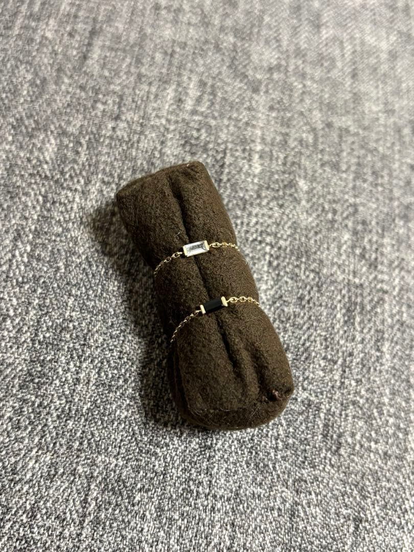 COCOSHNIK ココシュニック　チェーンリング　2本セット　K10 K10 2連チェーンモチーフ リング（リング） | COCOSHNIK（ココシュ