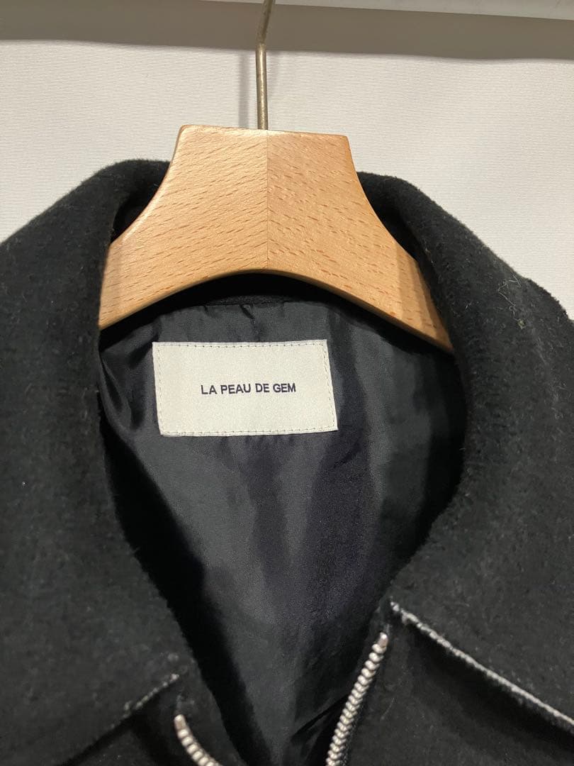 LA PEAU DE GEM ウールカバーオール ブラック - メルカリ
