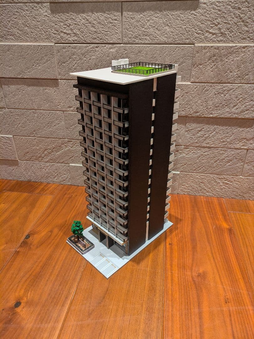 Nゲージ　自作ストラクチャー　マンション
