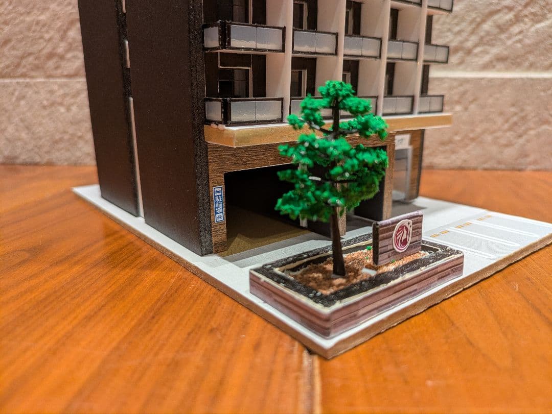 Nゲージ　自作ストラクチャー　マンション