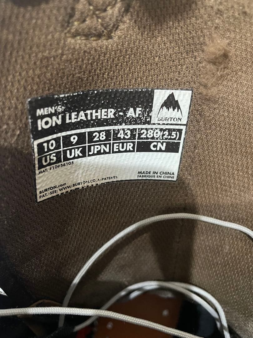 BURTON バートン　ION LEATHER -AF 28cm レザーブーツ