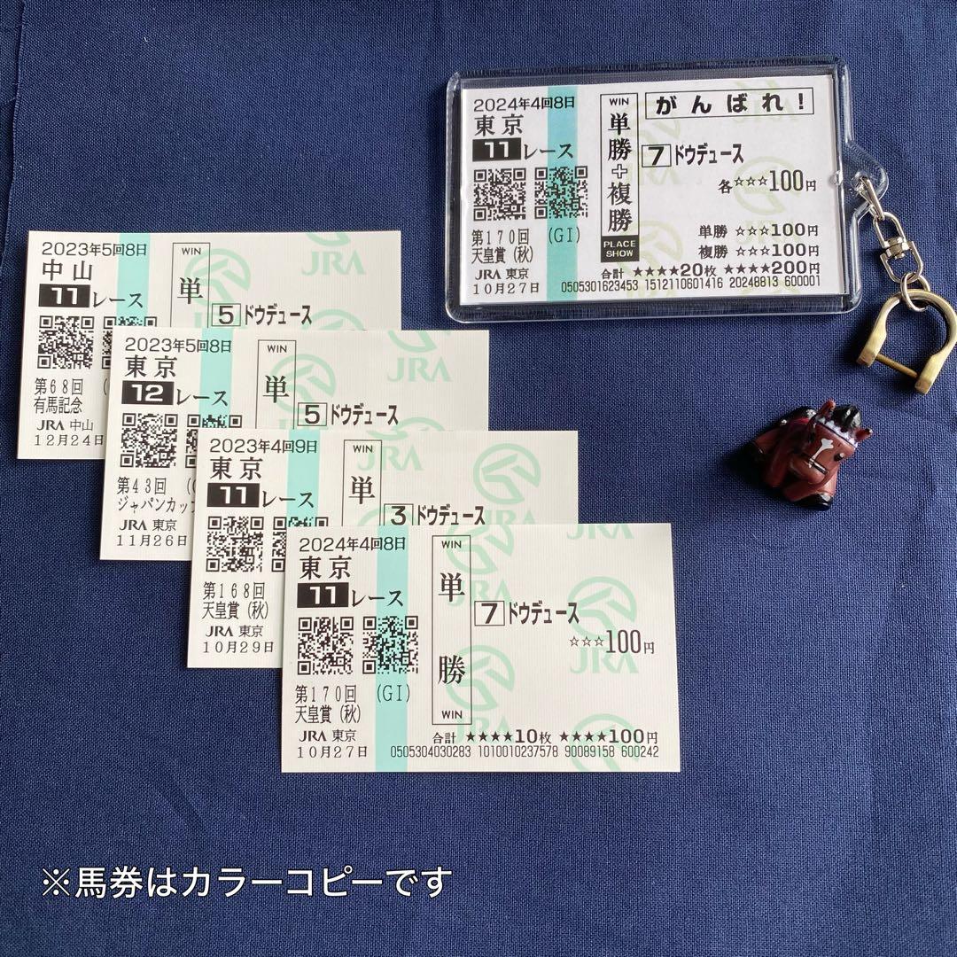 ドウデュース 応援馬券＋単勝馬券(いずれか1枚)【カラーコピー】＋馬券