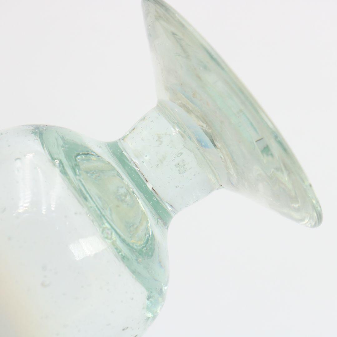 大正ガラス 乳白色 アイスクリーム 氷 コップ ラッパ ベル形 N394 Z1