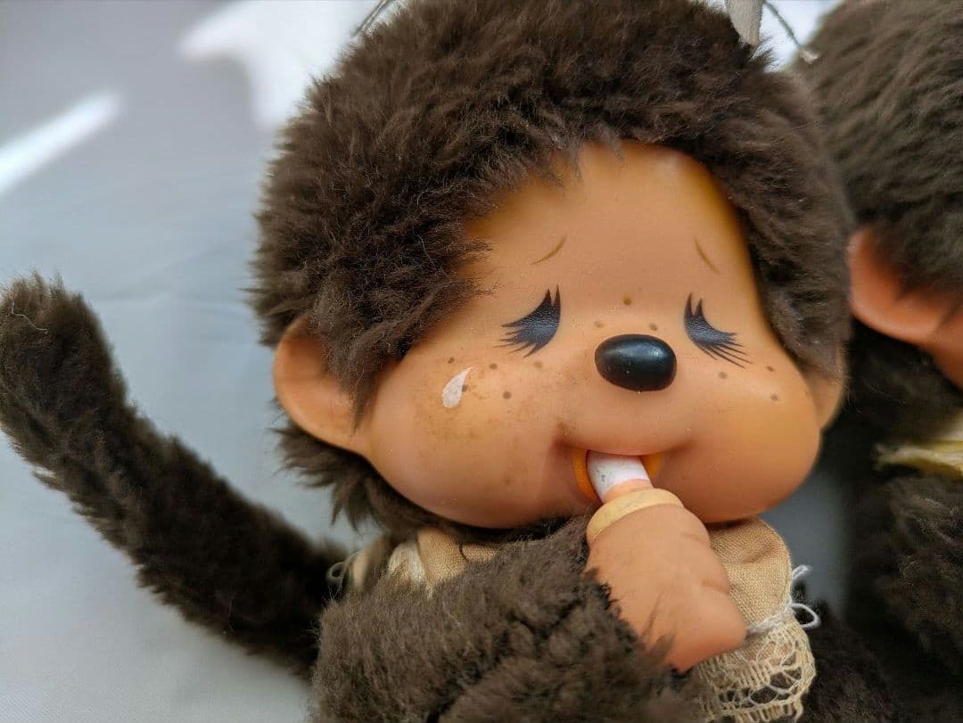 昭和レトロ 初代 ふた子のモンチッチ 当時物 1970年代 セキグチ ブルーアイ