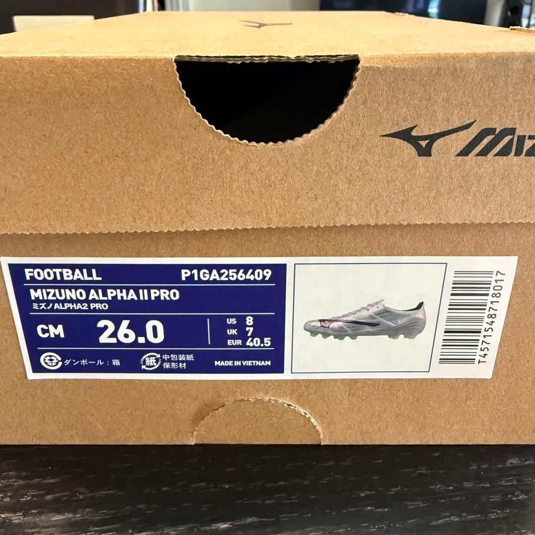 ミズノ アルファ2 PRO FG P1GA256409 26.0cm