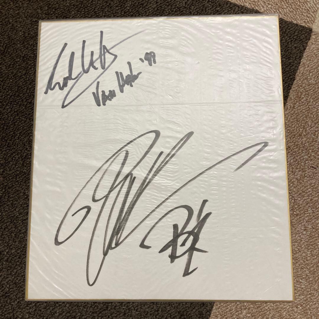 エディ・ヴァン・ヘイレン&B'z松本孝弘 直筆サイン色紙 - メルカリ