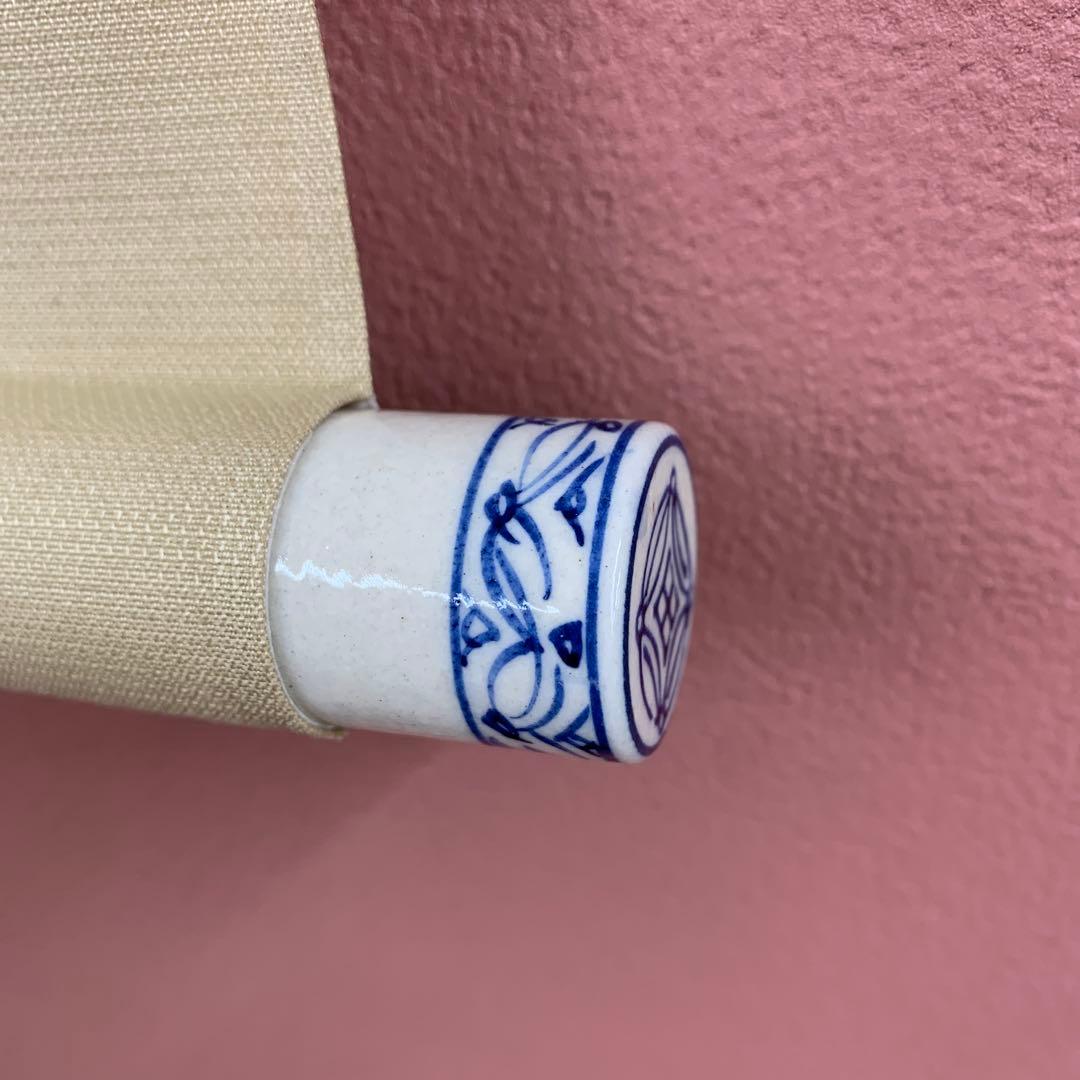 美品 掛け軸 久芳道信作 虎杖(いたどり)図 花鳥 共箱 二重箱 美術年鑑掲載