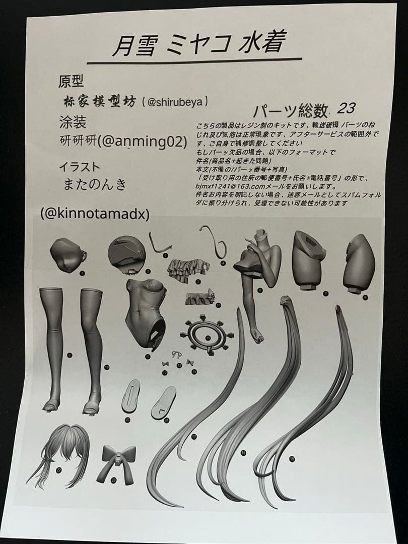 未塗装未組立 ブルーアーカイブ　月雪ミヤコ　水着