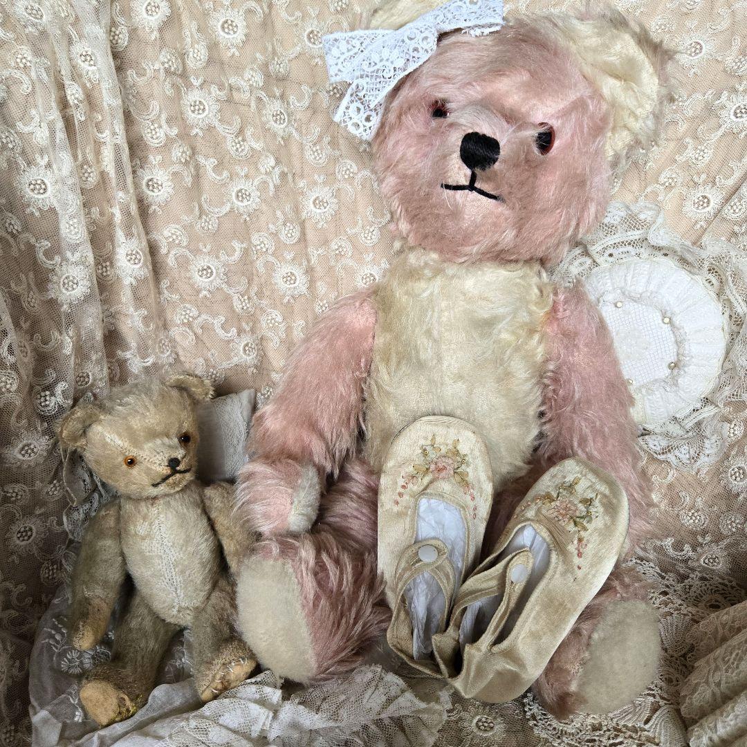 ペディグリー アンティークベア テディベア ピンク
