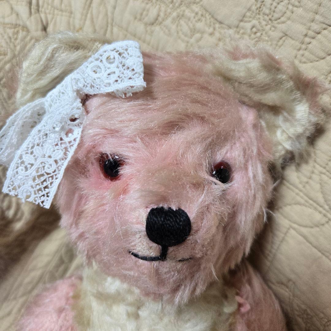 ペディグリー アンティークベア テディベア ピンク