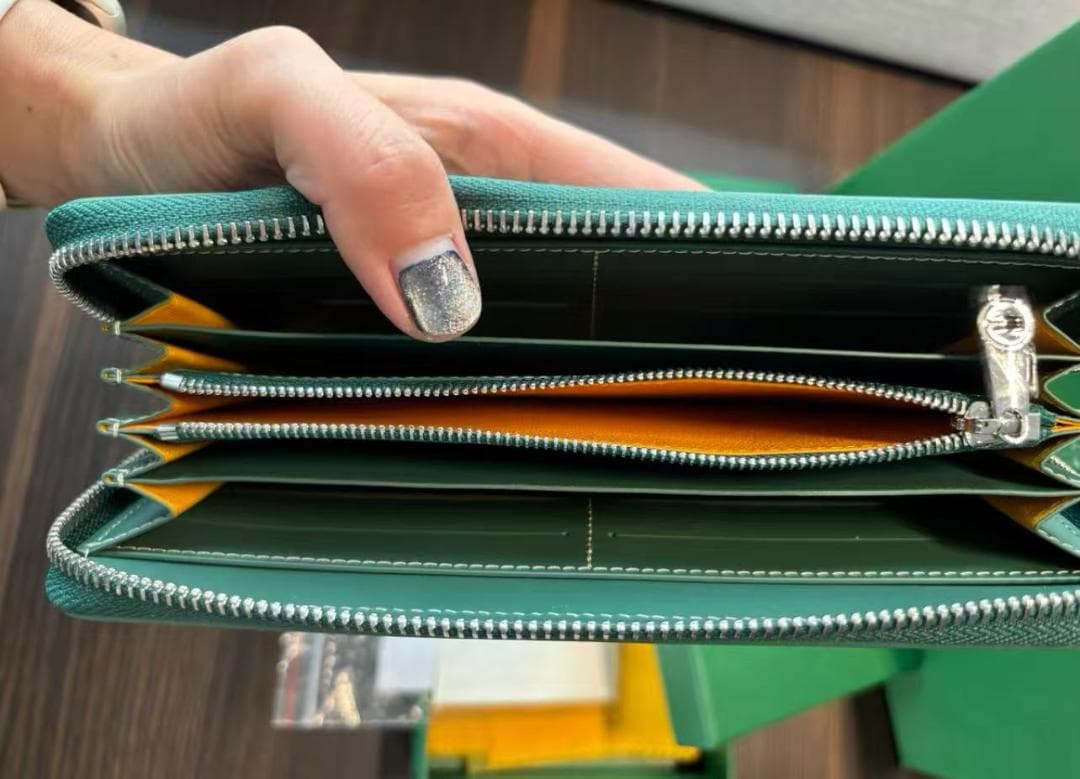 Goyard グリーン パターン 長財布 - メルカリ