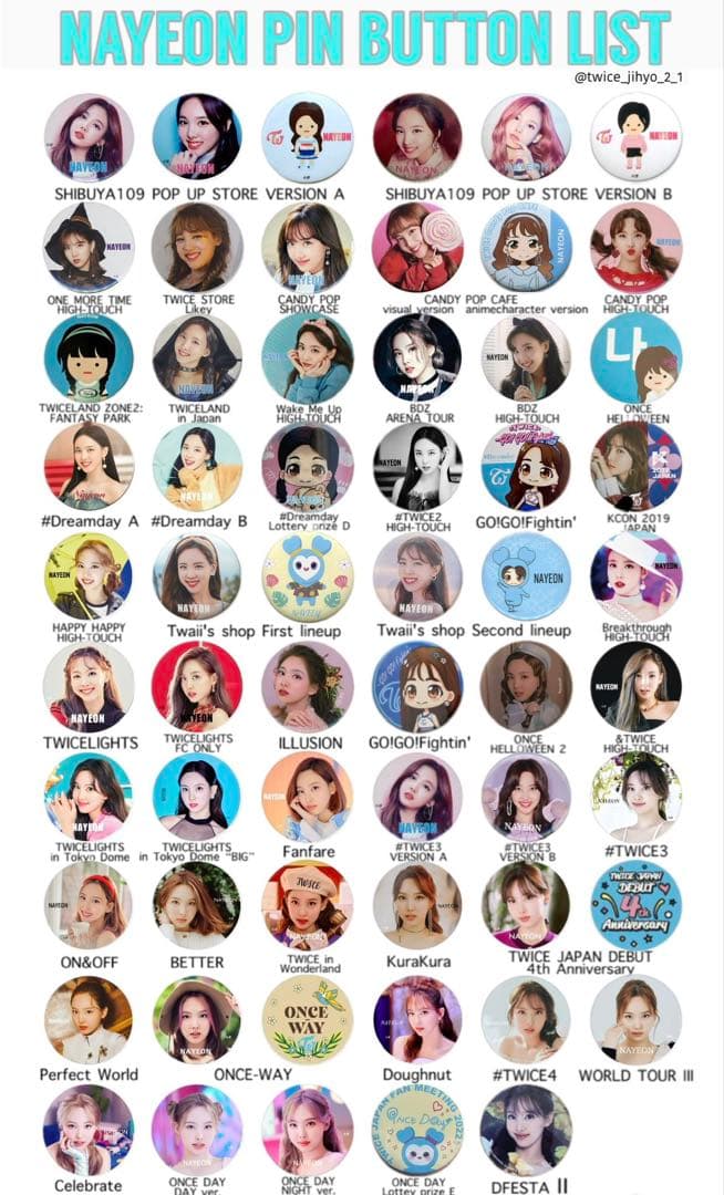 TWICE ナヨン 缶バッジ セット