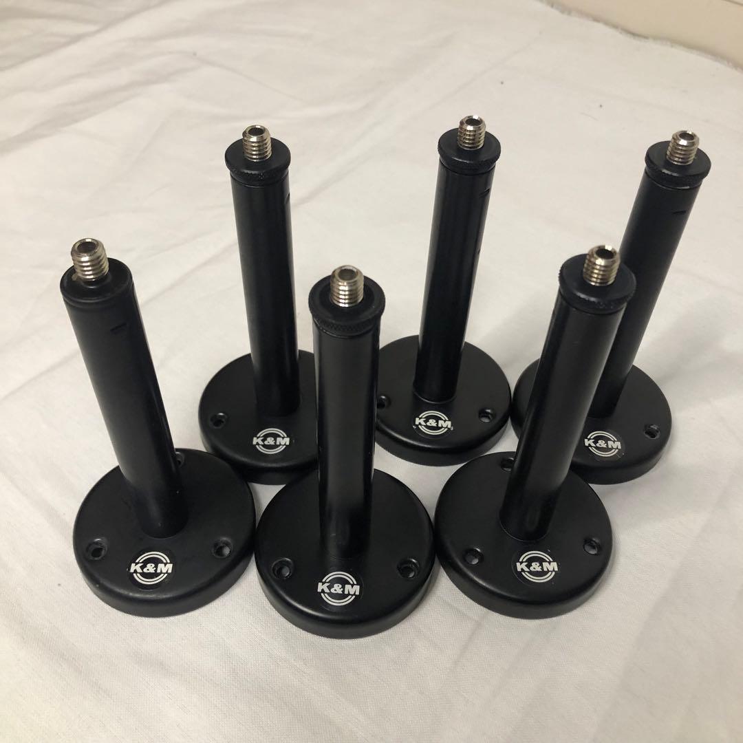 送料込☆美品☆K&M グースネック ベース22110 6本 マイクスタンド