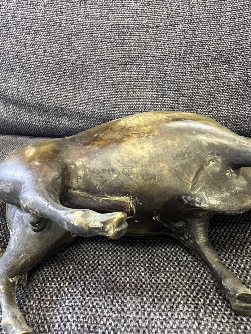 真鍮製】老子 牛乗り像 ブロンズ置物 道教 縁起物 - メルカリ