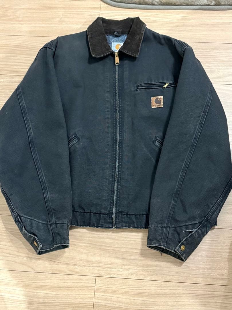 Carhartt デトロイトジャケット J97 ブラック フェード USA 古着