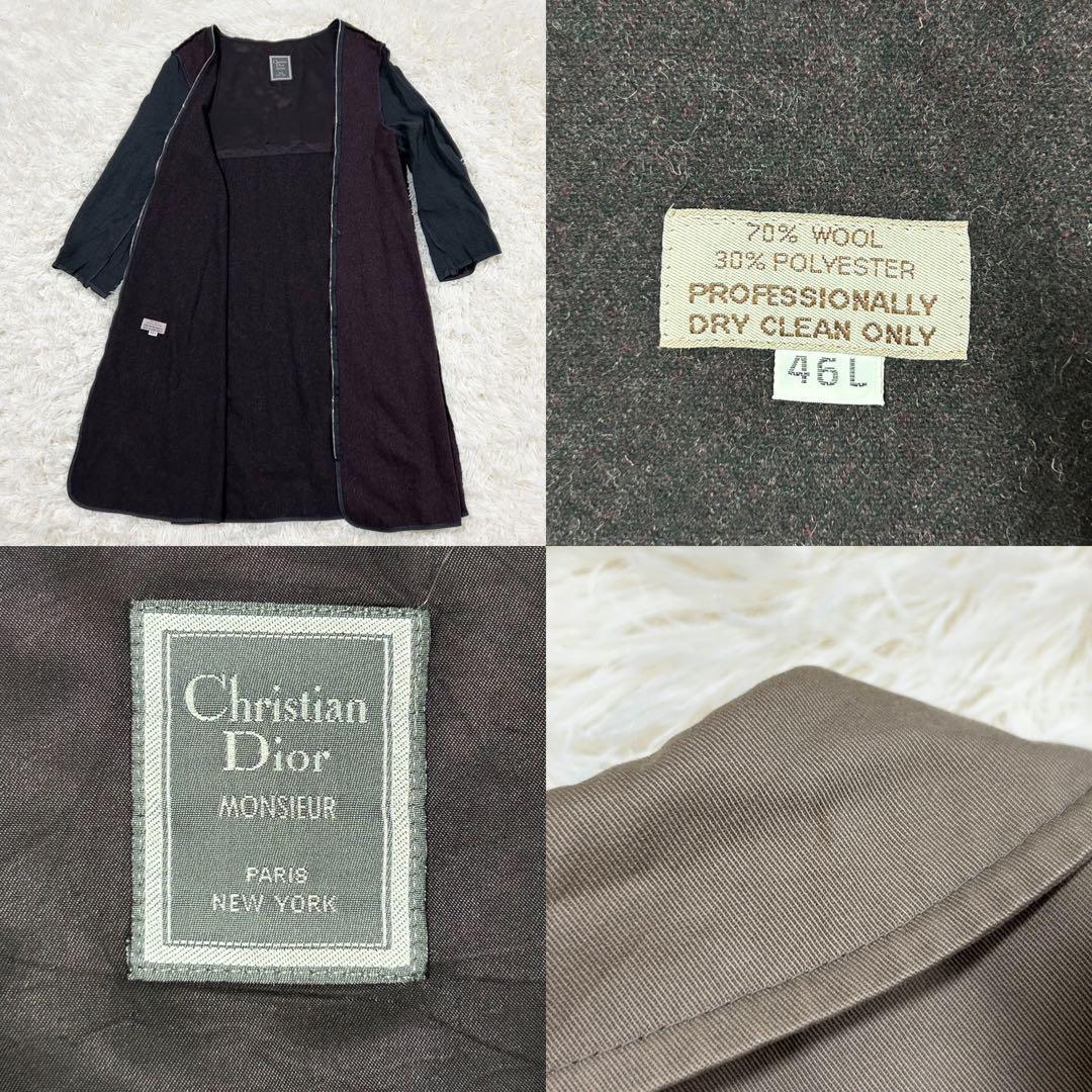 極美品 Dior トレンチコート46L マキシ丈 ロング丈 メンズXL ライナー