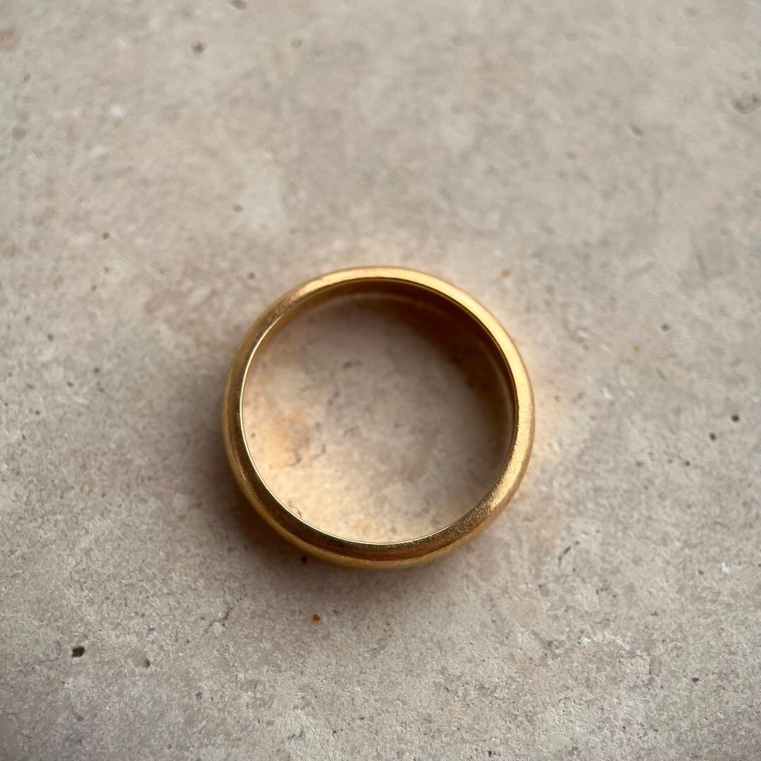 ゴールド リング 指輪 K18 18金 甲丸 かまぼこ 約10号 3.2g