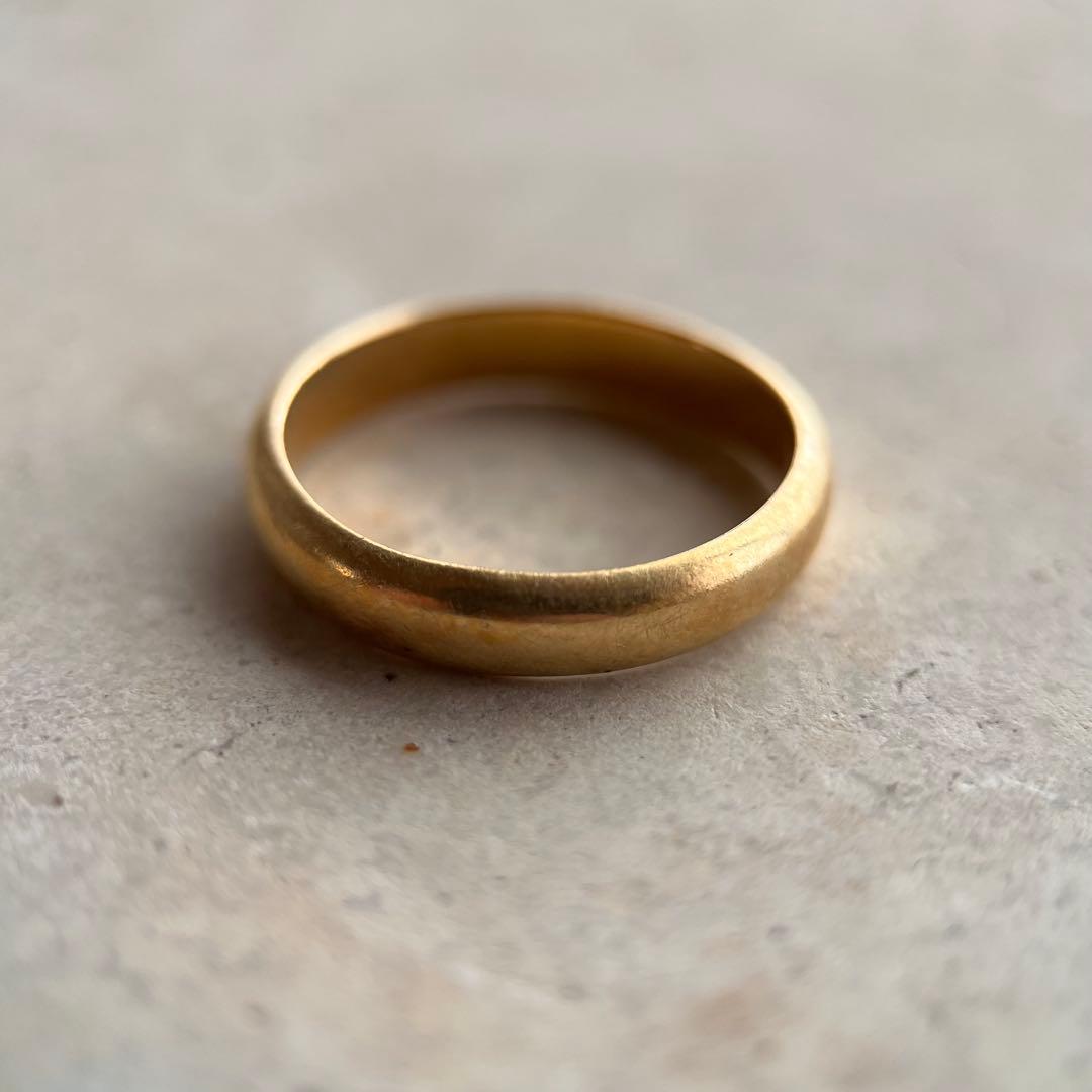 ゴールド リング 指輪 K18 18金 甲丸 かまぼこ 約10号 3.2g