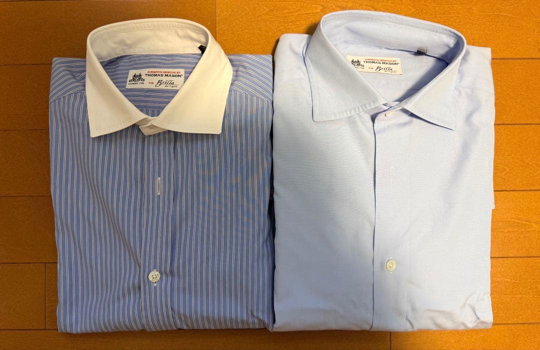 【2枚セット】Brilla per il gusto ドレスシャツ 39 Brilla per il gusto（ブリッラ ペル イル グスト）ピン