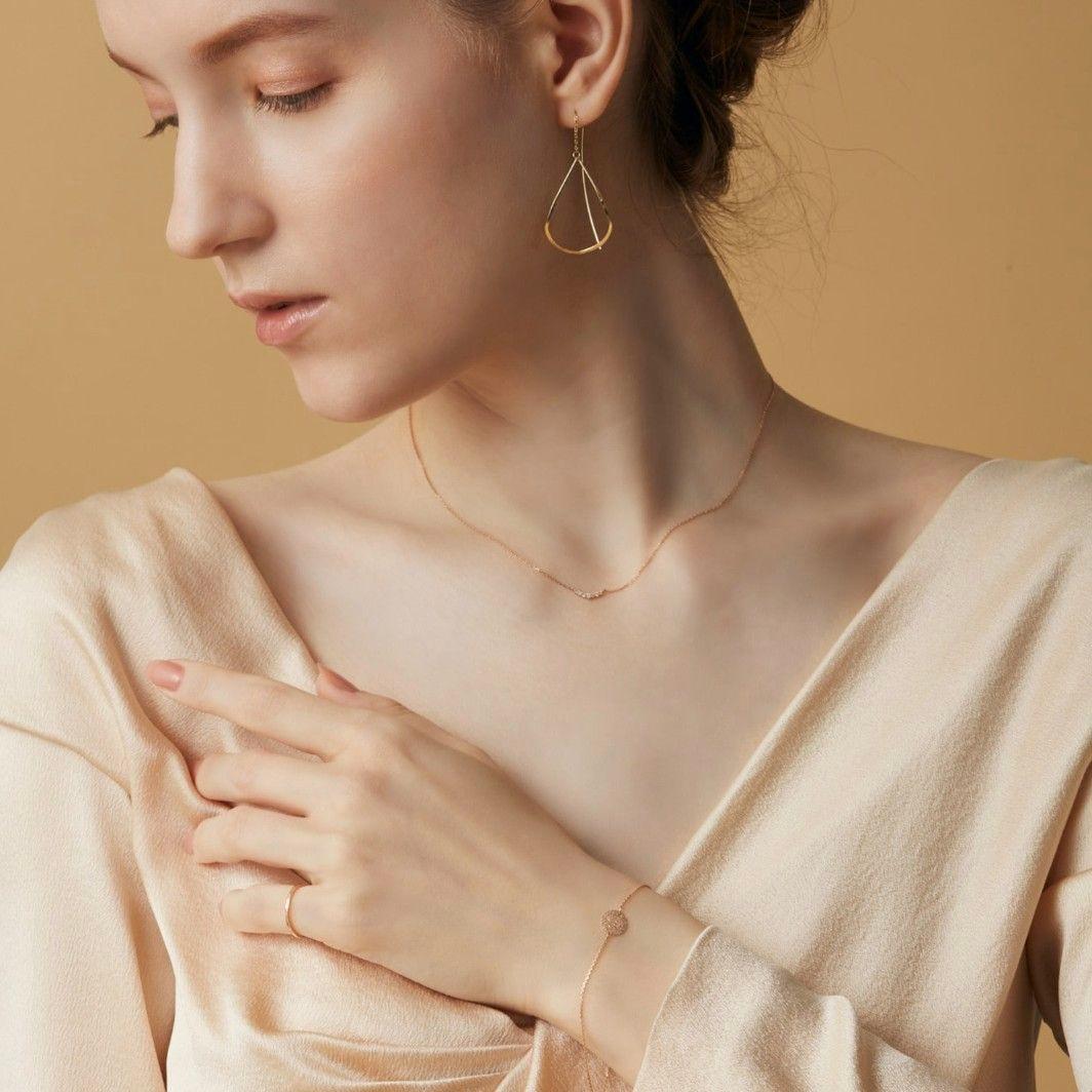 agete 《WEB限定》K10ブレスレット（ピンクゴールド）