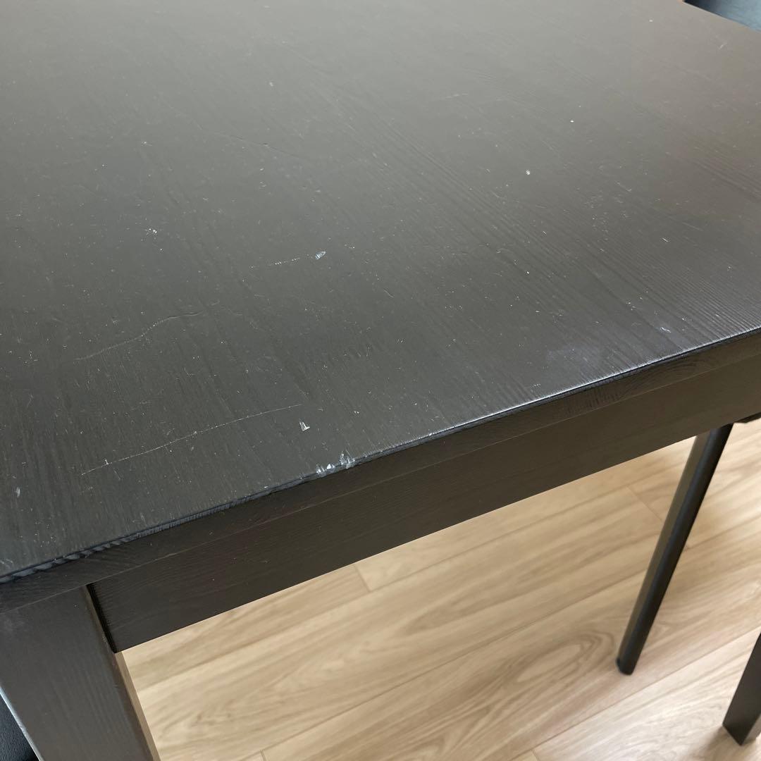 引取り限定】ダイニングテーブルセット IKEA 2人用 黒 - メルカリ