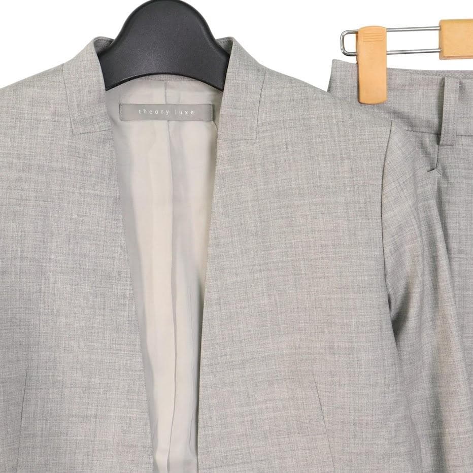 theory luxe EXECUTIVE パンツスーツ セットアップ グレー - メルカリ