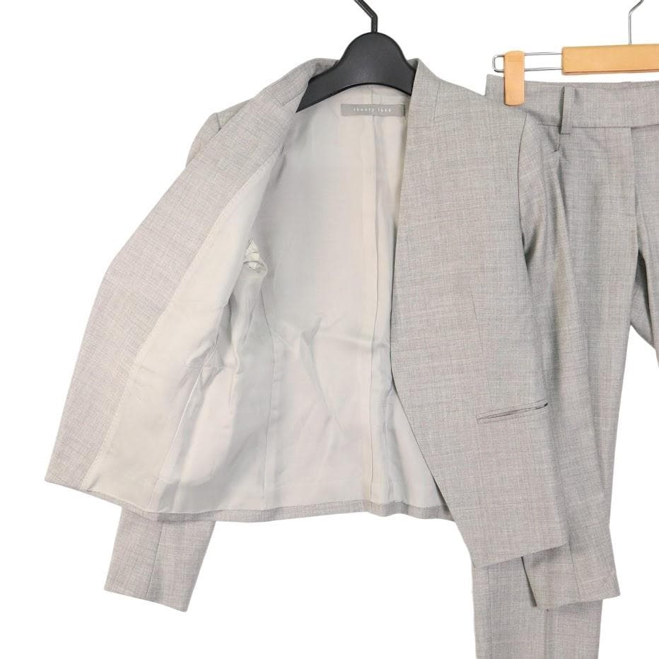 theory luxe EXECUTIVE パンツスーツ セットアップ グレー - メルカリ