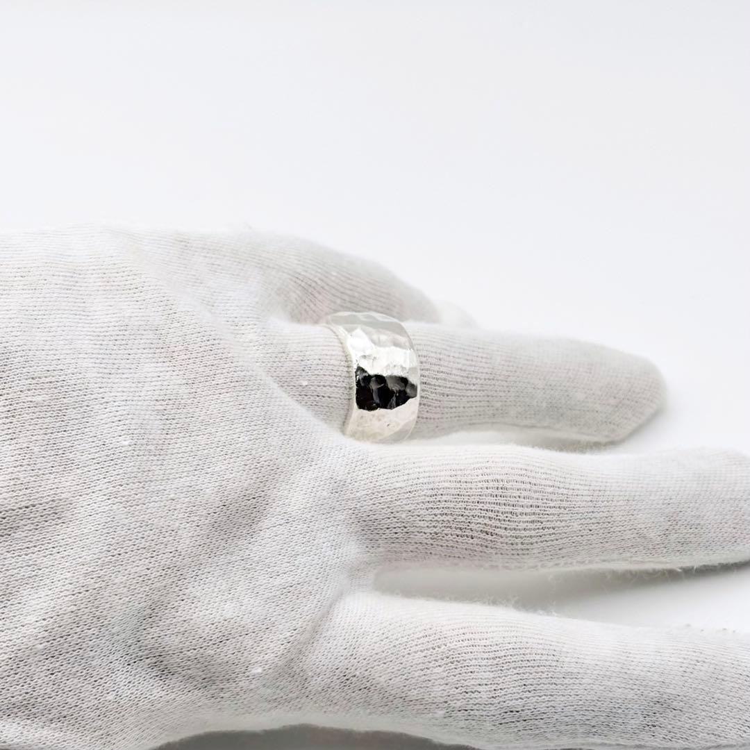 市松 リング 12mm シルバー 鎚目 17号 silver980 一点物 美品 - メルカリ