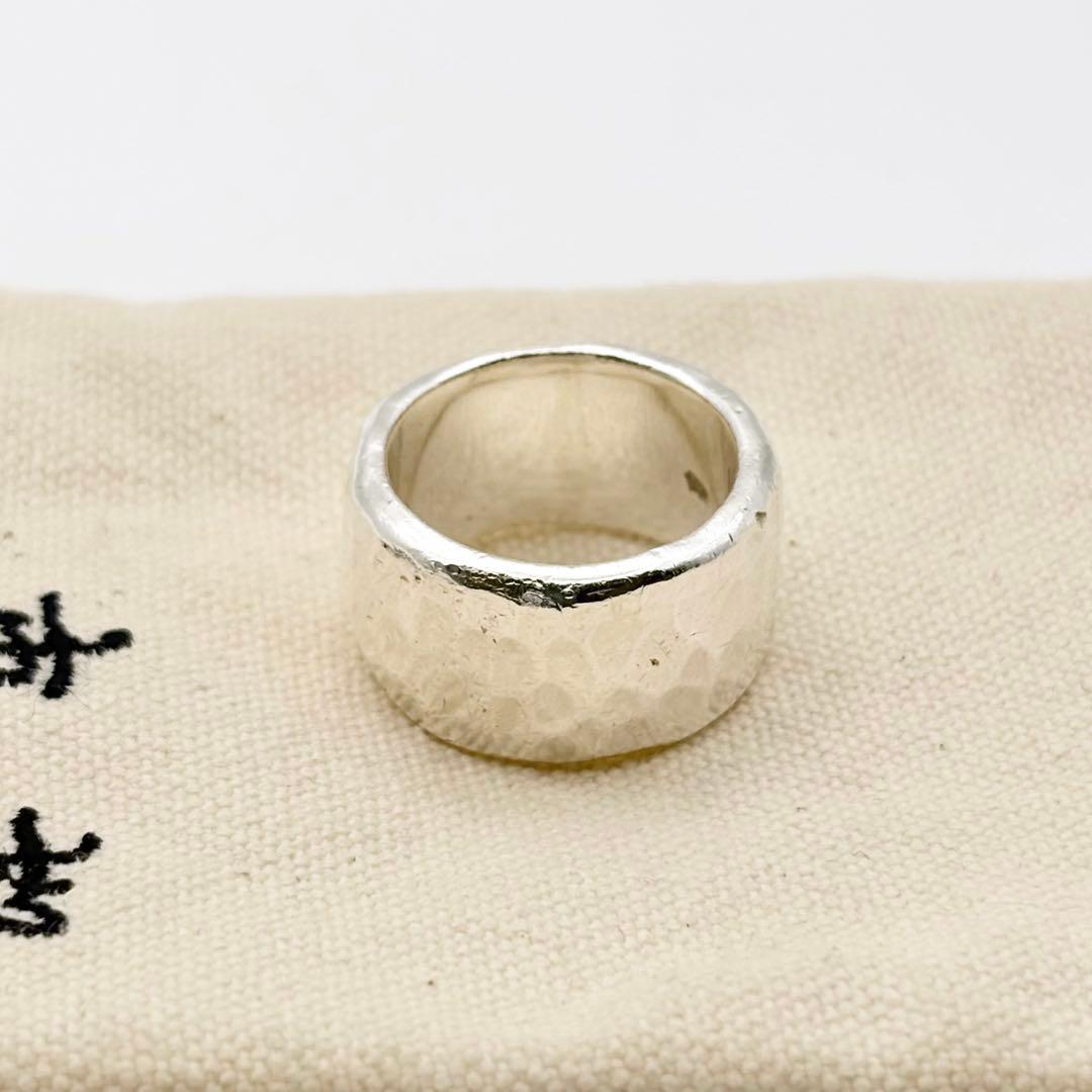 市松 リング 12mm シルバー 鎚目 17号 silver980 一点物 美品 - メルカリ