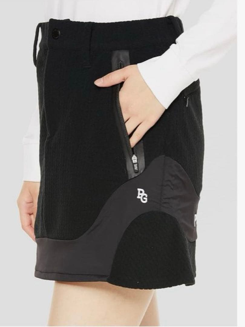 パーリーゲイツ フーディ スカート セットアップ 黒 撥水防風 サイズ2