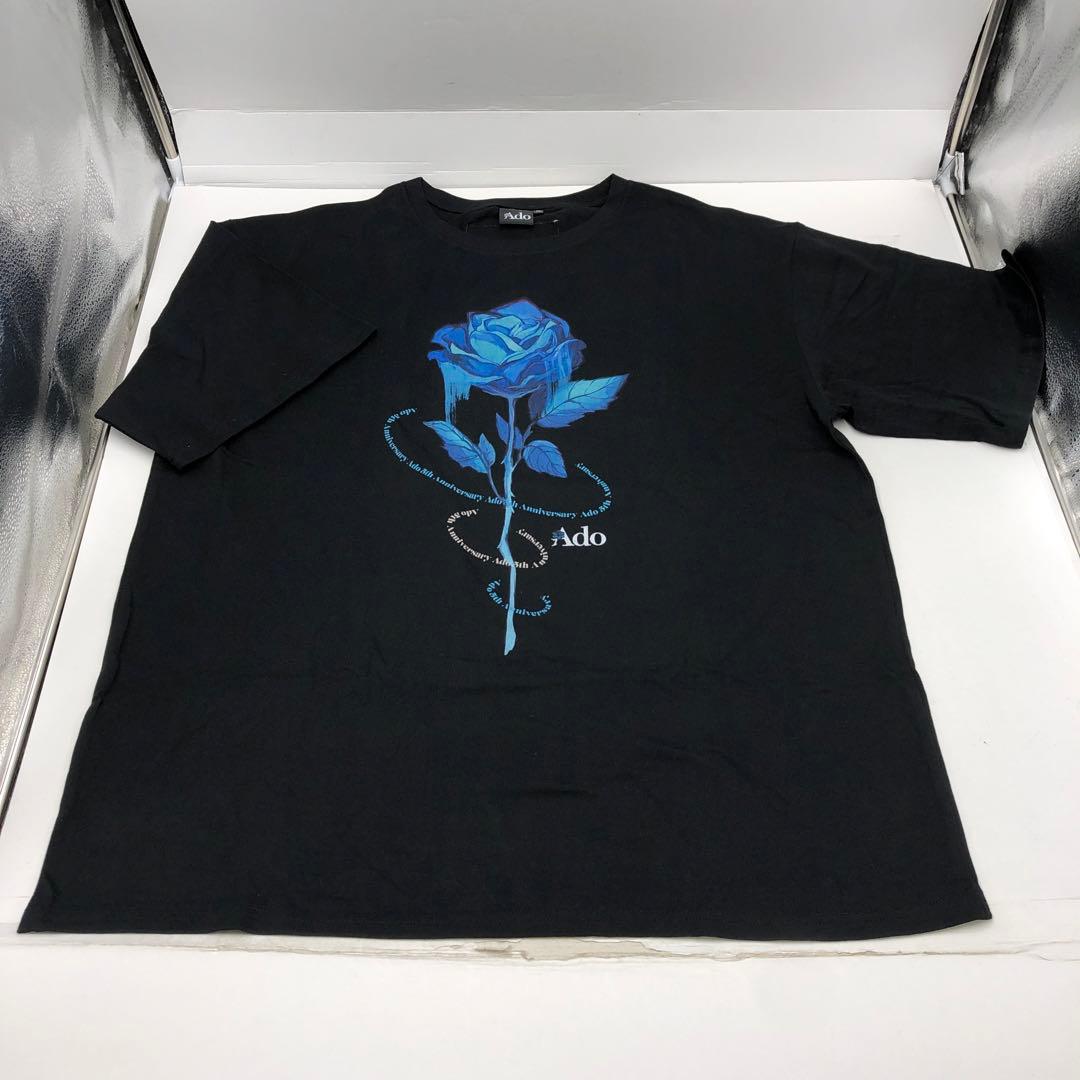 42●Ado 5thアニバーサリー ブルーローズTシャツ XL KM0209-1