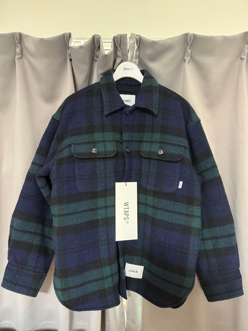 WTAPS フランネルシャツジャケット ネイビー・グリーンチェック - メルカリ