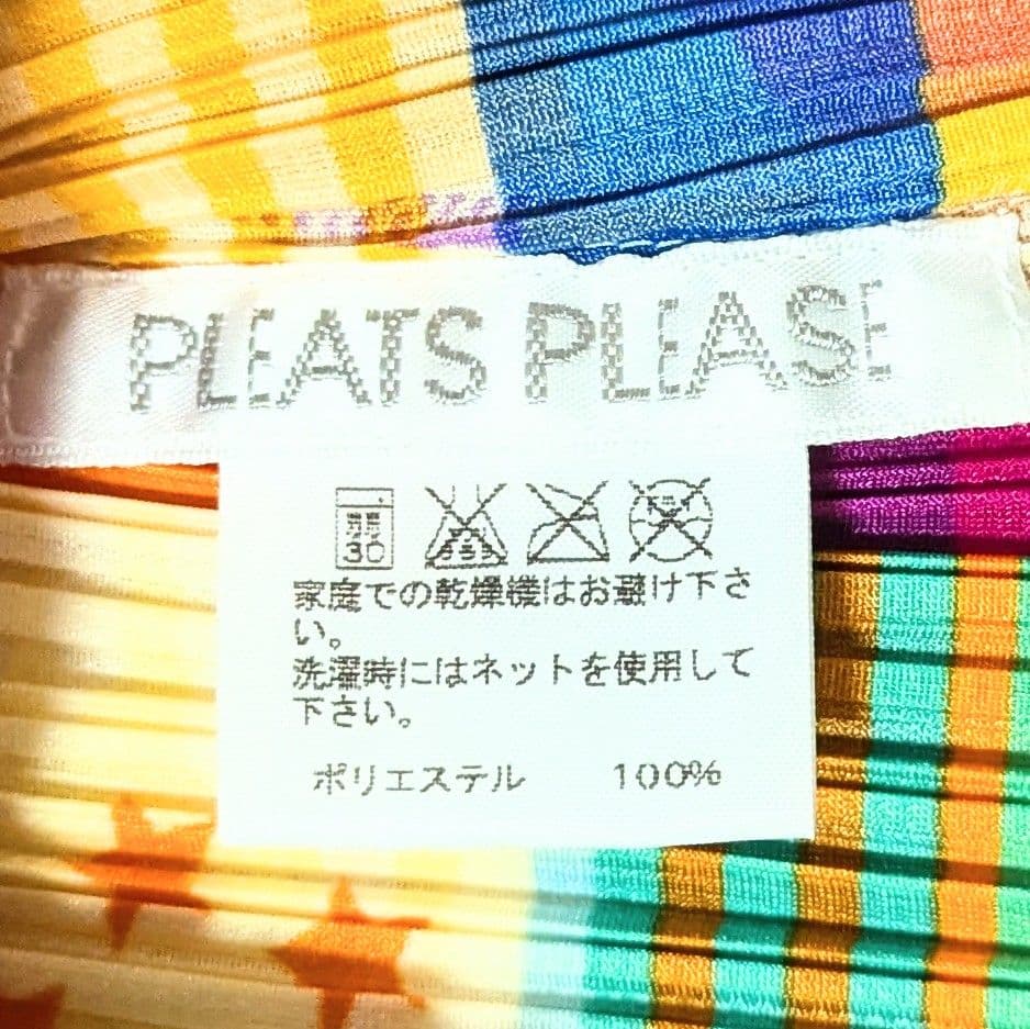 プリーツプリーズ 国旗 半袖ブラウス カットソー 洗える LL マルチカラー