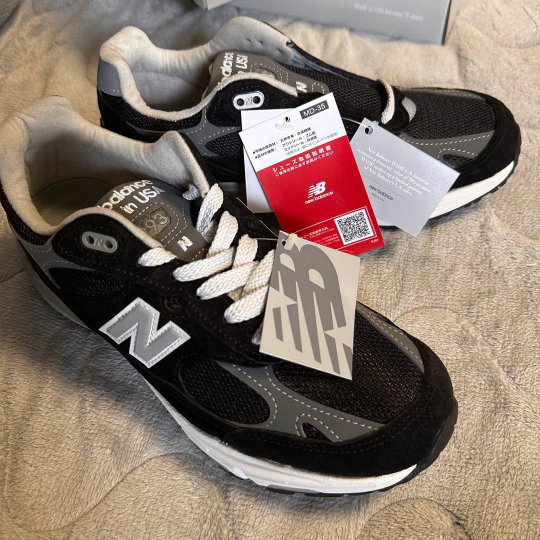 新品】New Balance 993 ブラック/グレー - メルカリ