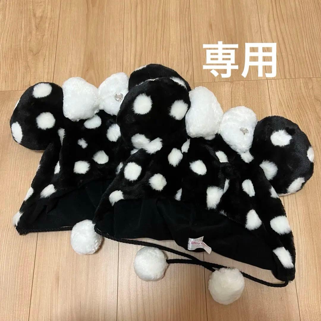 ディズニー ファンキャップ ミニー 白黒水玉 - メルカリ