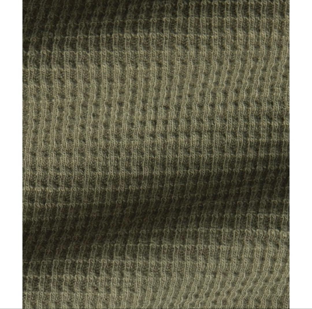 新品*RRL*ガーメントダイド ワッフルニット ヘンリーネック シャツ *M