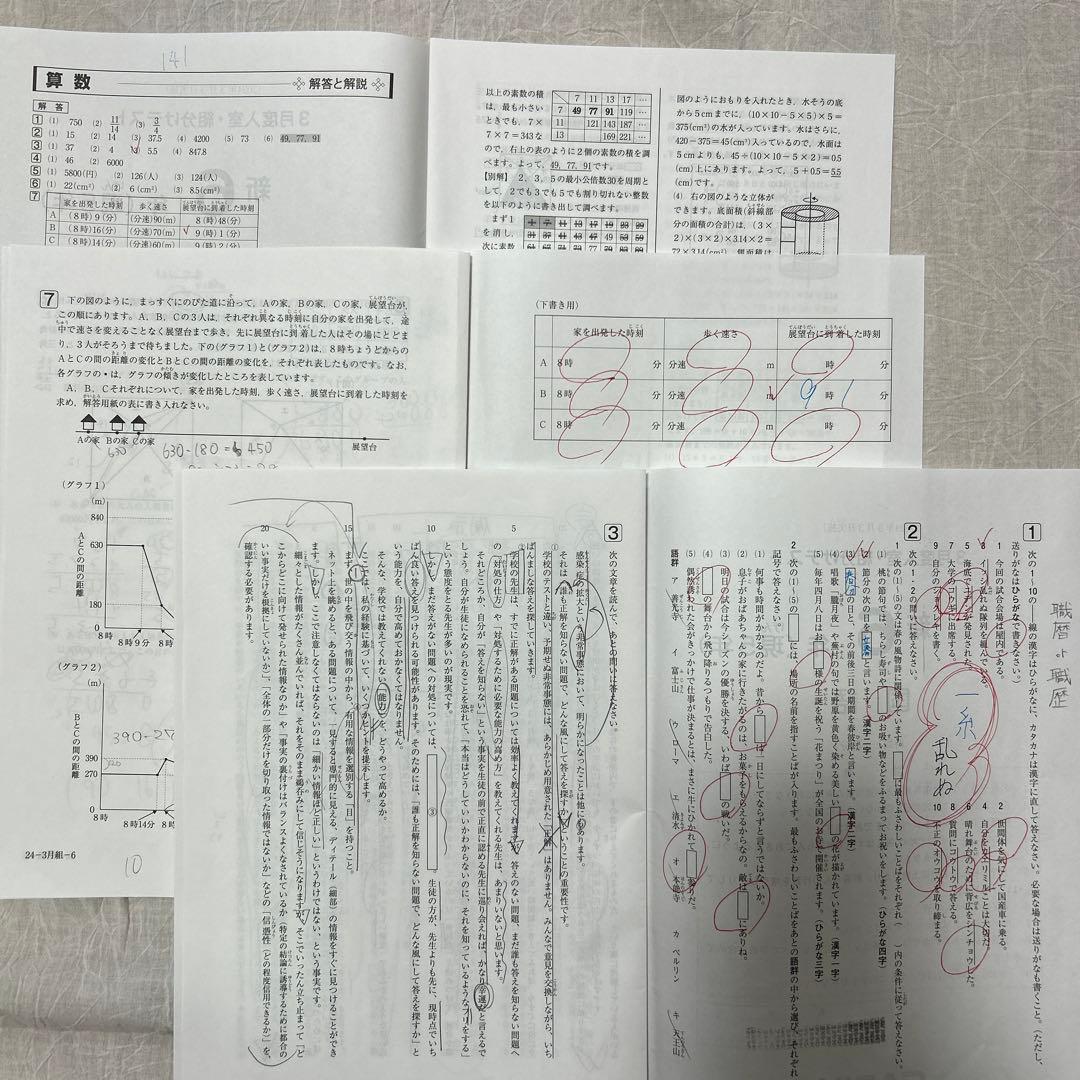 サピックス6年テスト（全回成績表＋成績優秀者一覧付き） - メルカリ