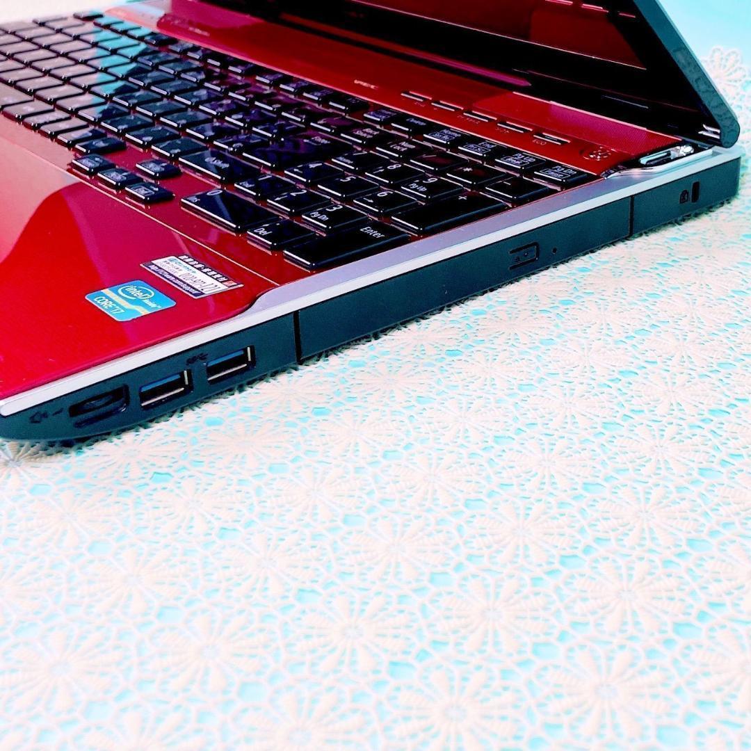 美品✨️ブルーレイ見れる❣️大容量1TB✨️Corei7赤ノートパソコン