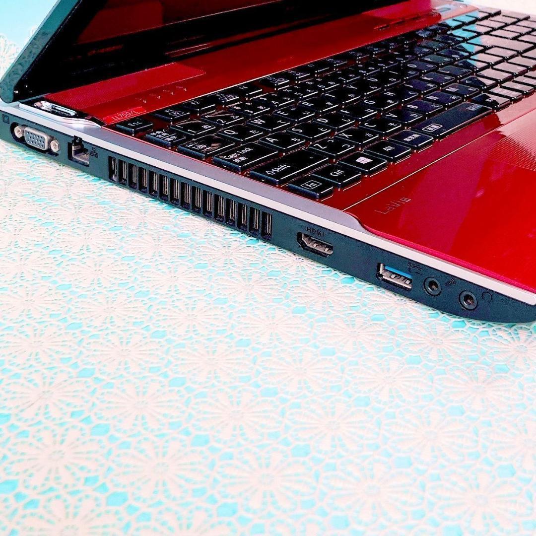 美品✨️ブルーレイ見れる❣️大容量1TB✨️Corei7赤ノートパソコン