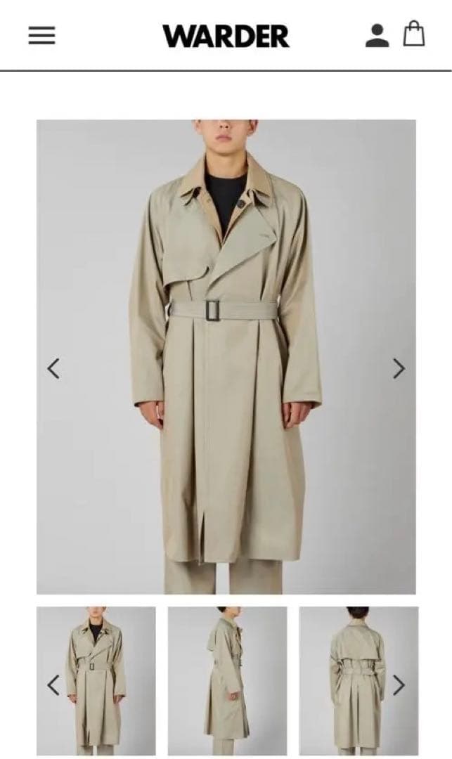 【松重豊】 WARDER フィンクスコットンギャバジン3wayコート