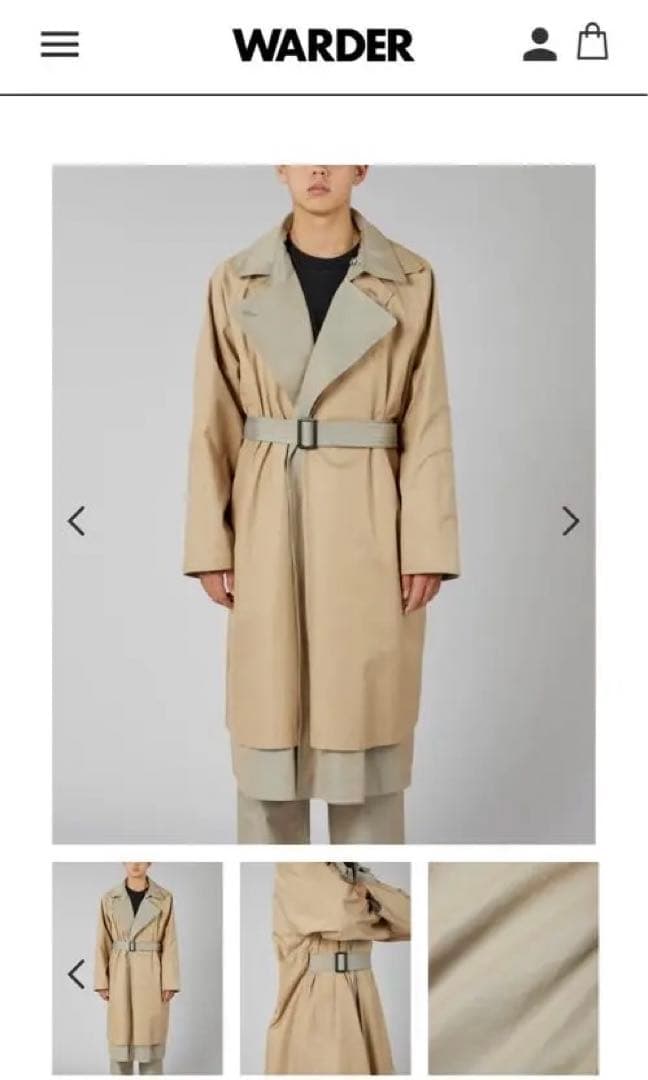 【松重豊】 WARDER フィンクスコットンギャバジン3wayコート