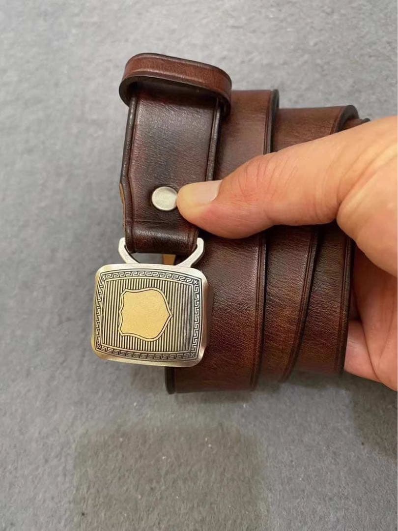 RRL ダブルアールエル ヴァンセンヌ レザー ベルト 34サイズ ブラウン