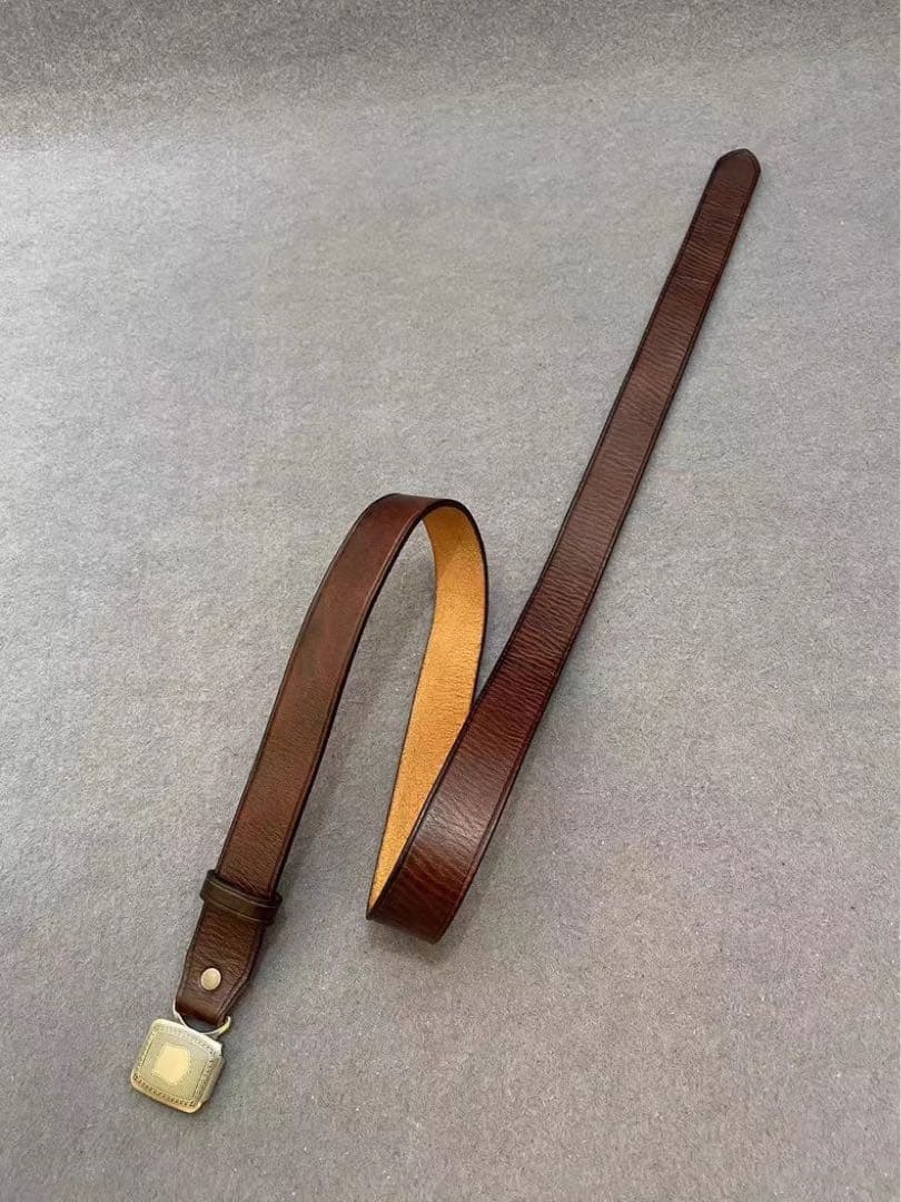 RRL ダブルアールエル ヴァンセンヌ レザー ベルト 34サイズ ブラウン