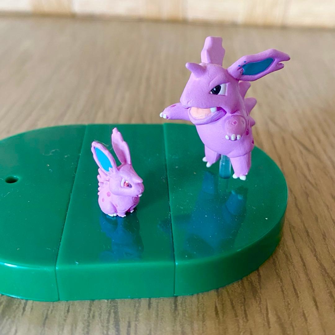 立体ポケモン図鑑 ニドキング ニドラン♂ ニドリーノ フィギュア 美品