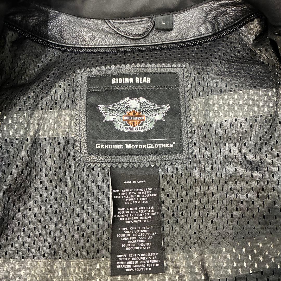 4*9様 【蛍光ロゴ】ハーレーダビッドソン レザージャケット スカル