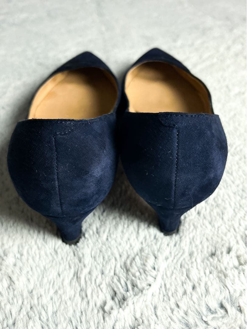 人気【PELLICO】35.5 アネッリ スエードパンプス 濃紺 22.5cm