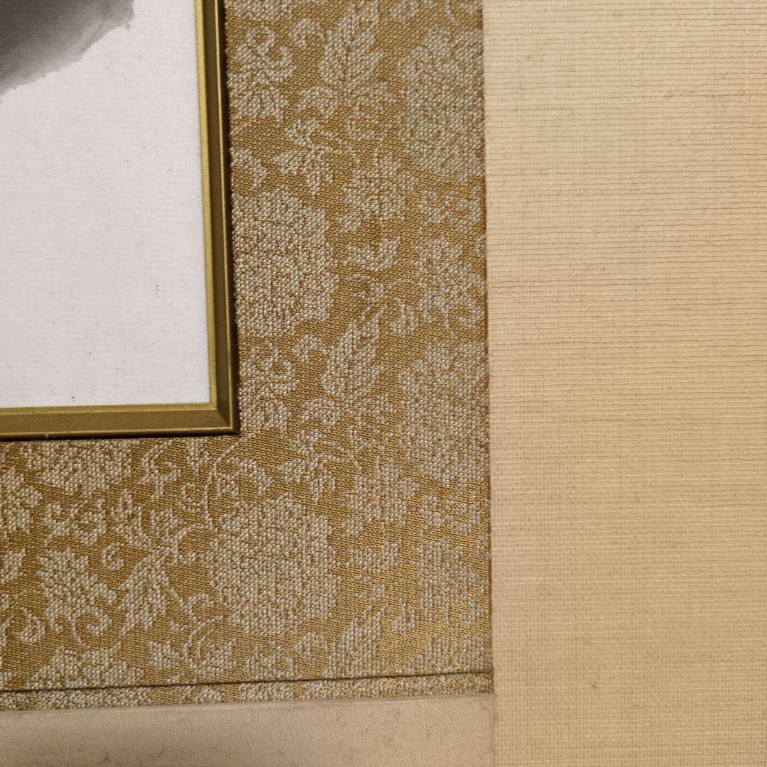 額軸 掛け軸 　額縁 額装 ガラス 書 絵画 レトロ