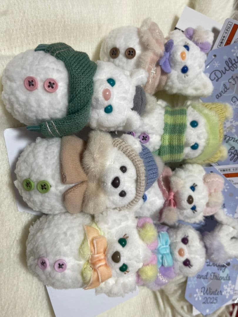 ぬいぐるみチャーム コンプ 7種 シークレットオブスノーウィーデイ ダッフィー
