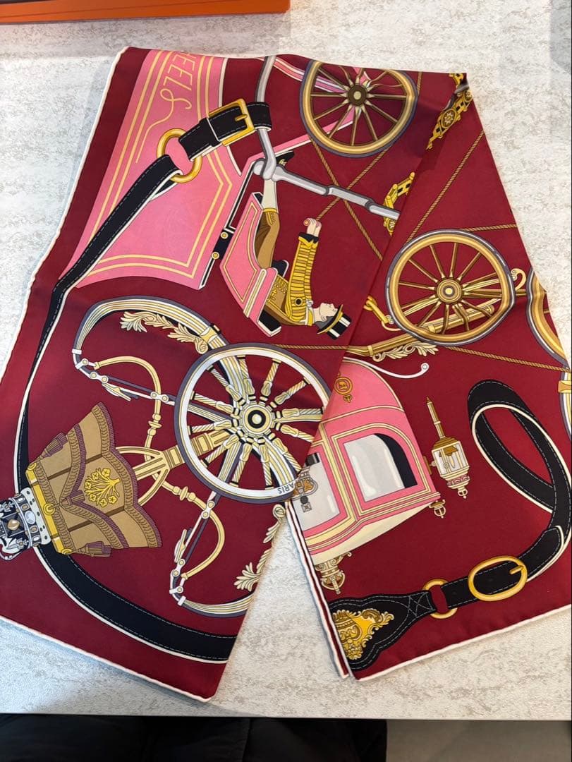 HERMES カレ 90 《ステイトリー・ホイールズ》新品 今夜限定価格