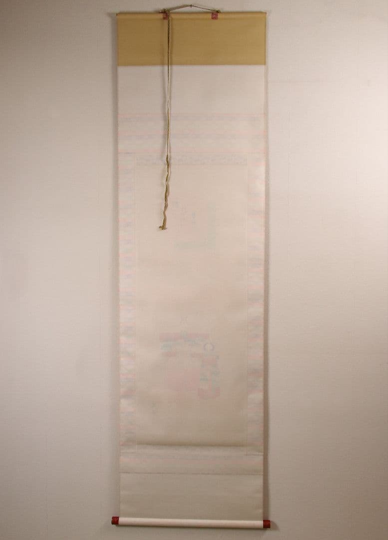 【模写】宮永春水「御雛」絹本 掛軸 日本画 金彩 彩色 共箱 桃節句 M754